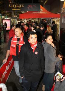 Customers queued for 5 hours outside Vodafone's Queen Street store to be the first Kiwi to purchase the highly anticipated handset from Samsung, which went on sale at 12.01 this morning